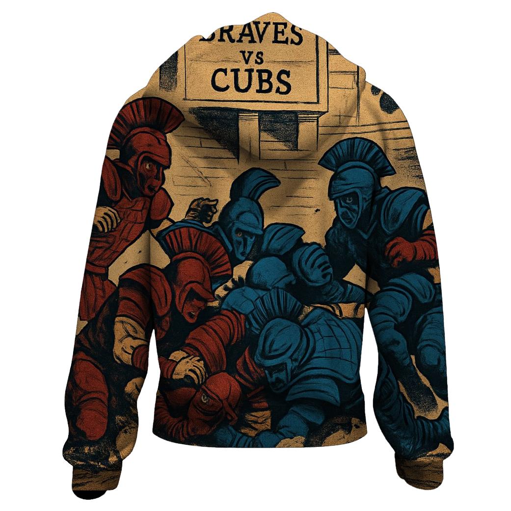 Ancient Arena Showdown Braves Versus Cubs graphic hoodies