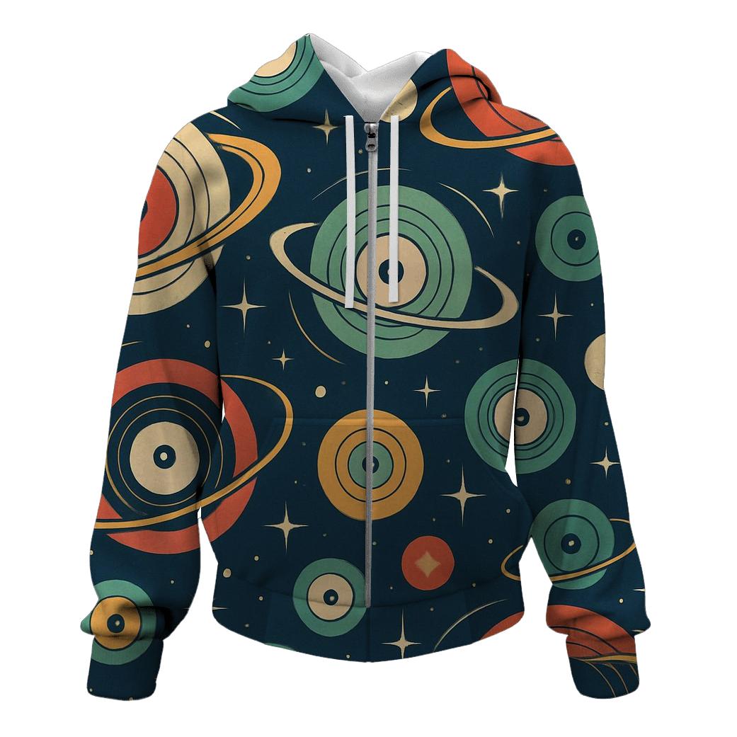 Vinyl Orbit Record Rings designer hoodies