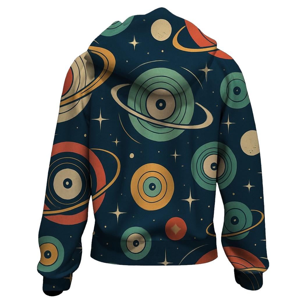 Vinyl Orbit Record Rings designer hoodies