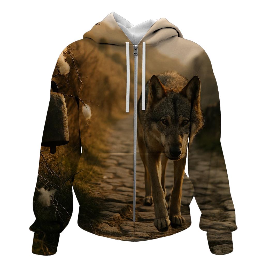 Transhumance Trail Apennine Wolf zip-up hoodies