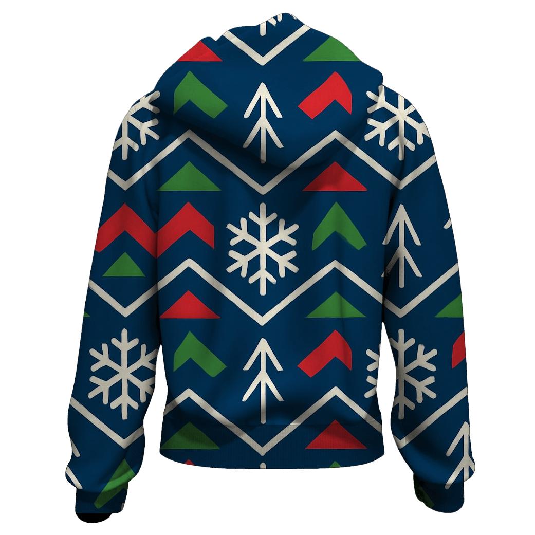 Snowflake Quilt Chevron Field embroidered hoodies