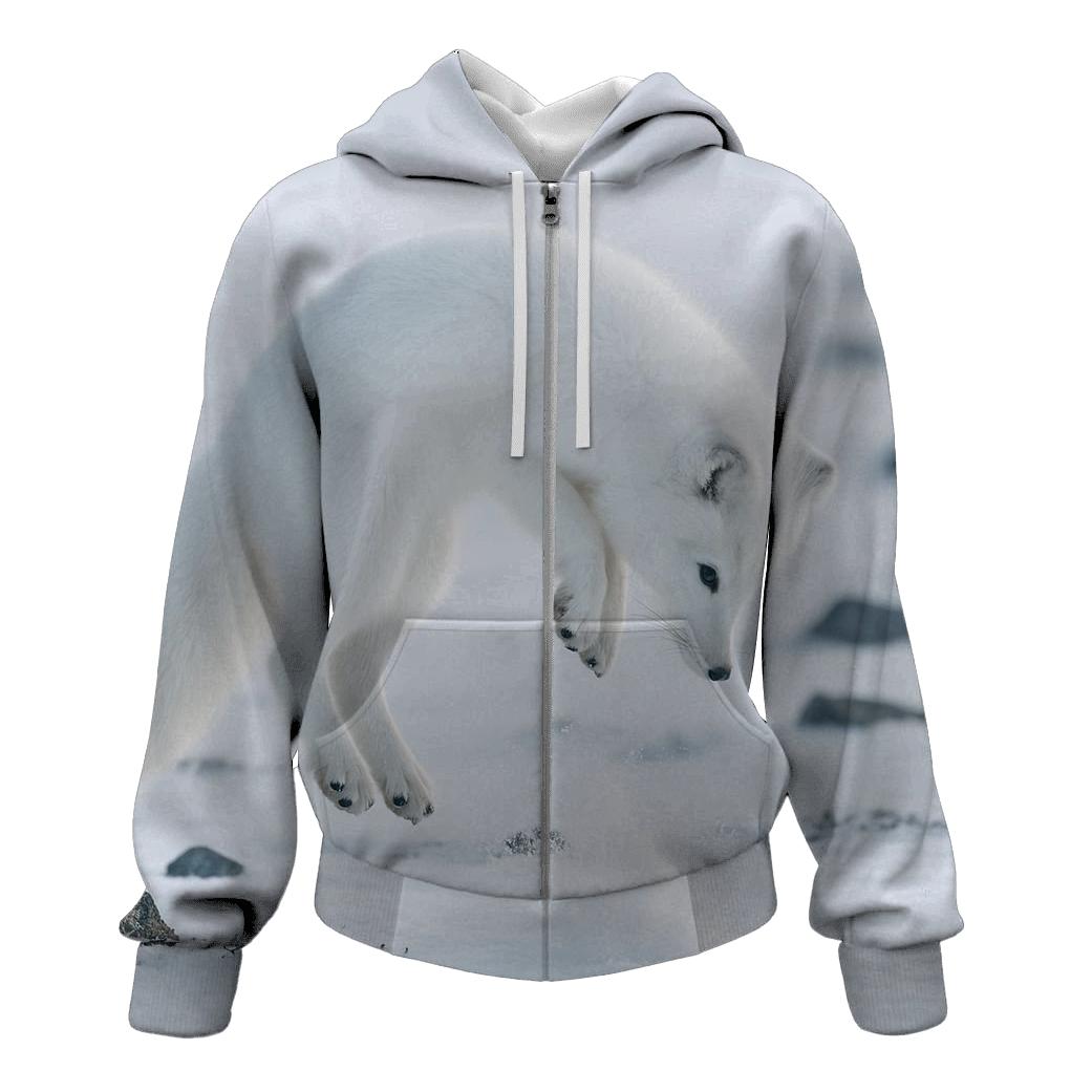 Frostline Forager — Arctic Fox lightweight hoodies