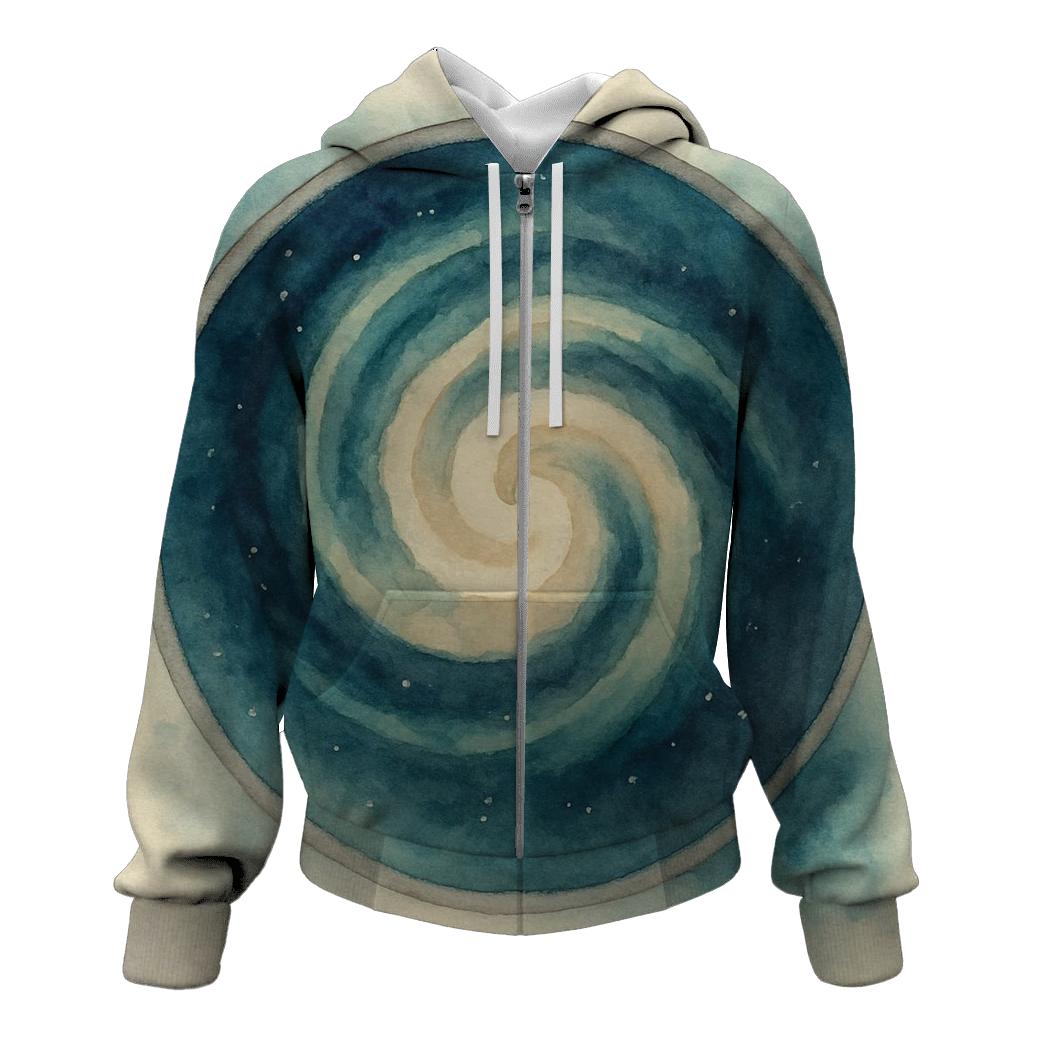 Latte Swirl Nebula premium hoodies