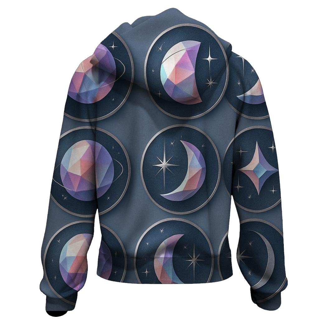 Prismatic Lunar Phase Badge Set hoodies fashion