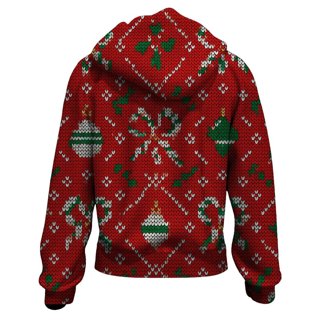 Candy Cane Ornament Pinwheel Tapestry Design custom hoodies