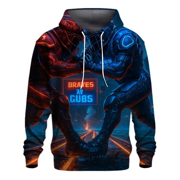 Neon Rail Yard Clash Braves Versus Cubs hoodie designs