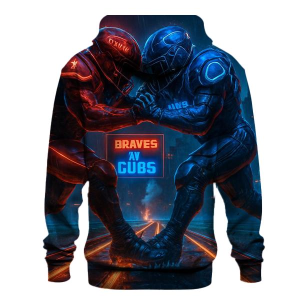 Neon Rail Yard Clash Braves Versus Cubs hoodie designs