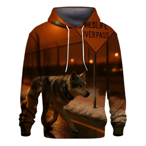Sodium Light Corridor Wolf embroidered hoodies