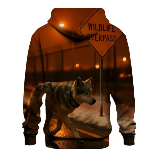 Sodium Light Corridor Wolf embroidered hoodies