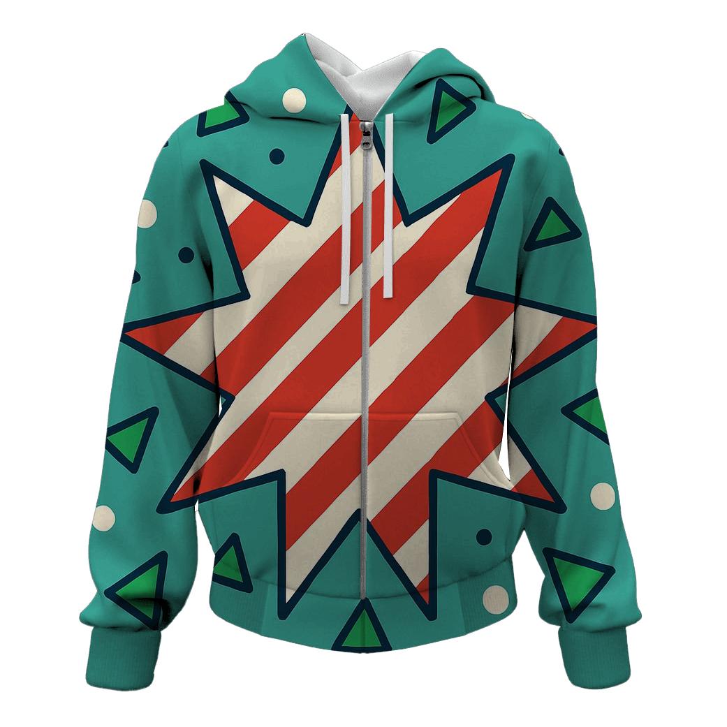 Candy Cane Stripe Starburst designer hoodies