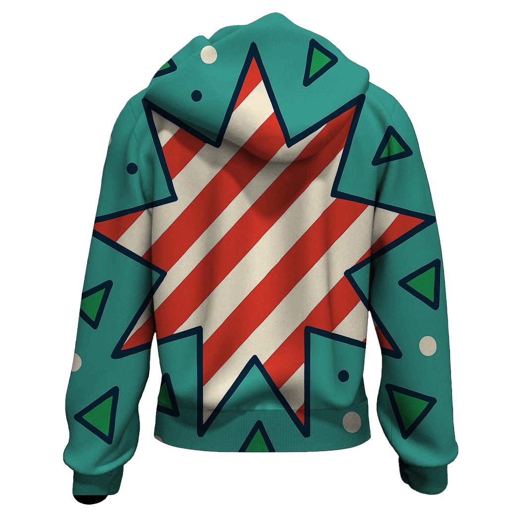 Candy Cane Stripe Starburst designer hoodies