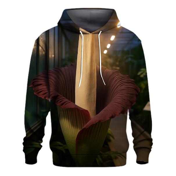 Corpse Flower Thermogenic Bloom Under Glasshouse Lights hoodie designs