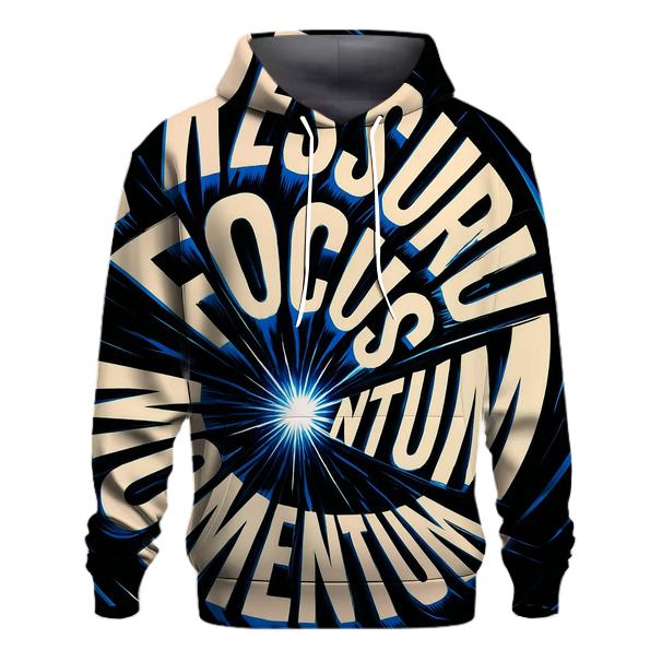 Gravity Well Typography Vortex embroidered hoodies