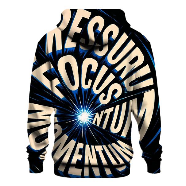 Gravity Well Typography Vortex embroidered hoodies