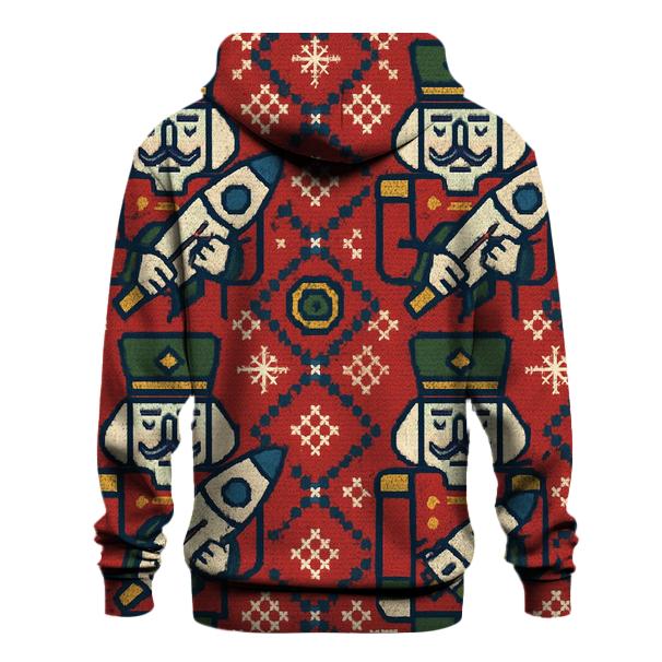 Nutcracker Rocket Parade Grid Design premium hoodies