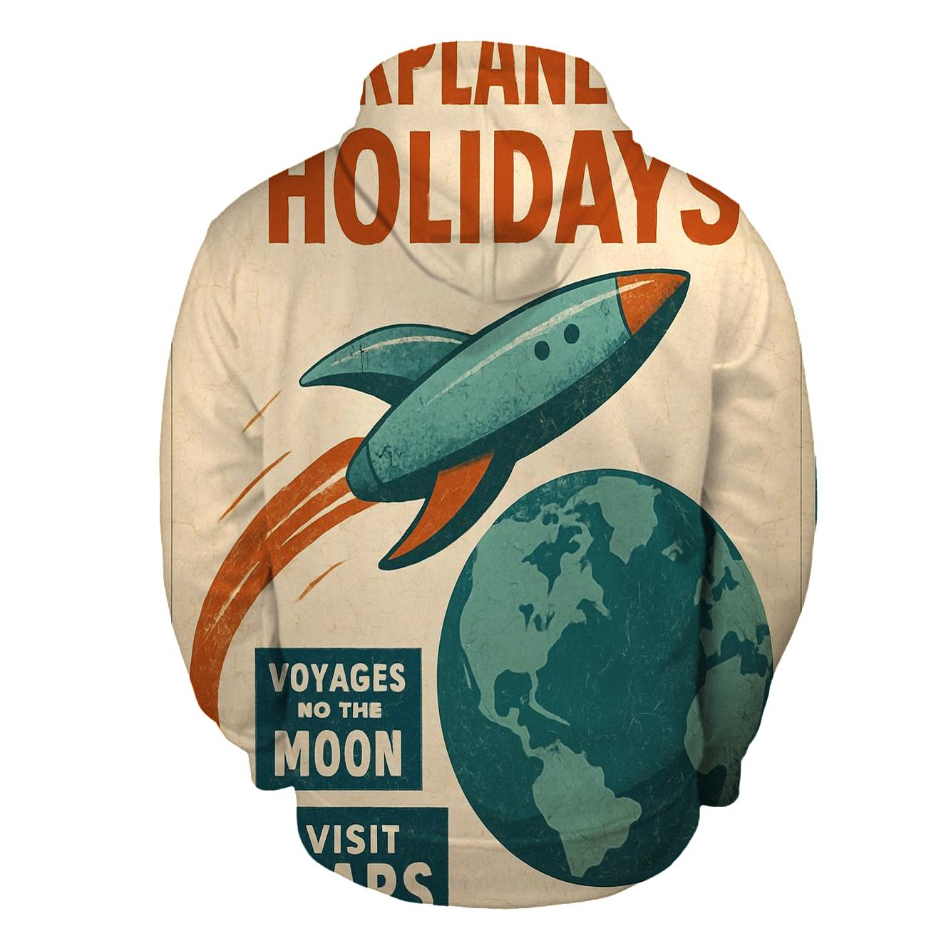 Vintage Space Age Travel Agency Poster hoodie trends
