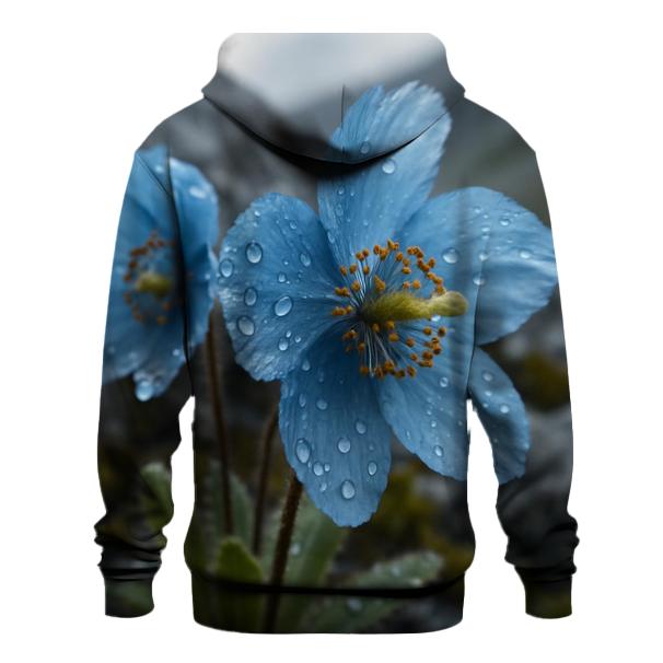 Blue Poppy After Alpine Hailstorm hoodie designs