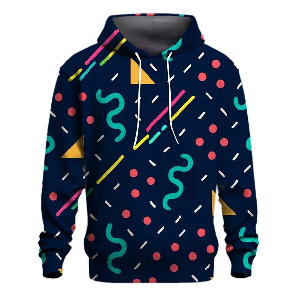 Memphis Meteor Shower Tiles embroidered hoodies