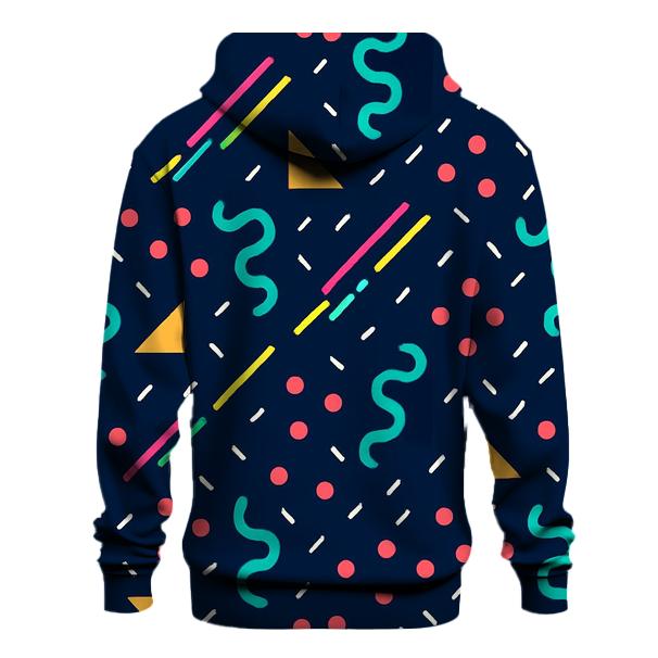 Memphis Meteor Shower Tiles embroidered hoodies