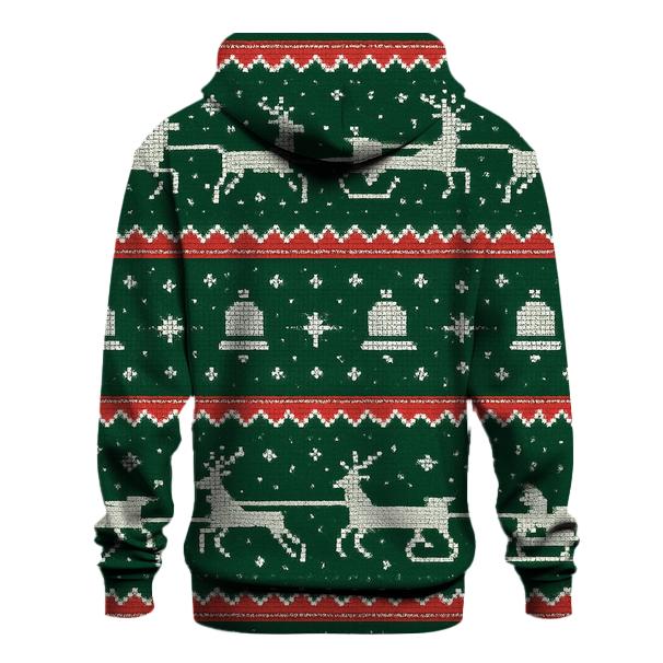Reindeer Sleigh Pixel Raceway Design hoodie styles