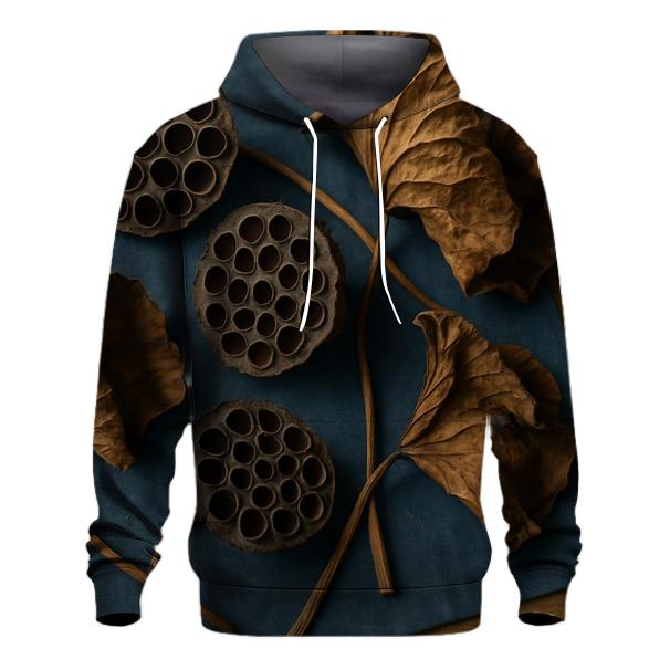 Lotus Seed Pod Study On Museum Textile lightweight hoodies