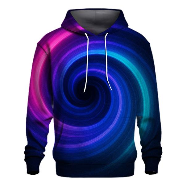 Neon Gravity Well Spiral lightweight hoodies
