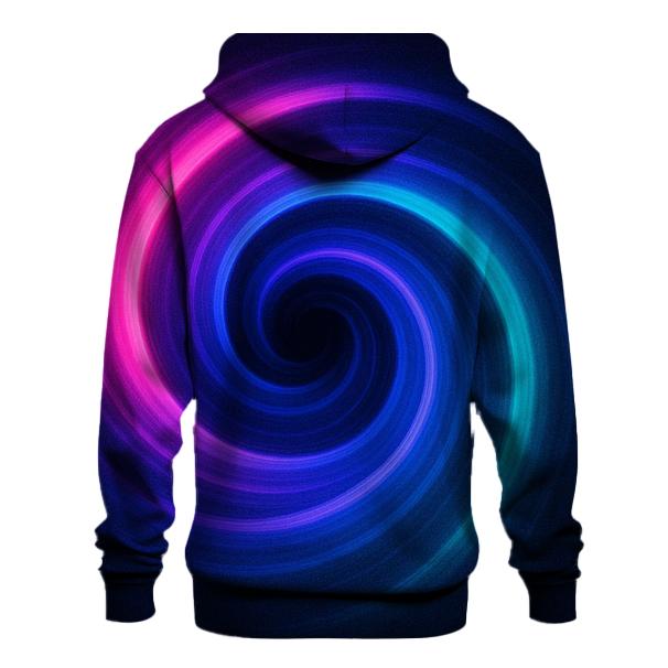 Neon Gravity Well Spiral lightweight hoodies