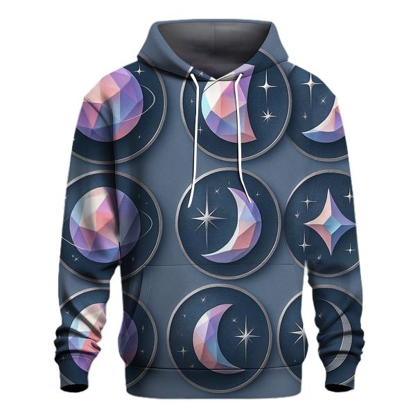 Prismatic Lunar Phase Badge Set lightweight hoodies
