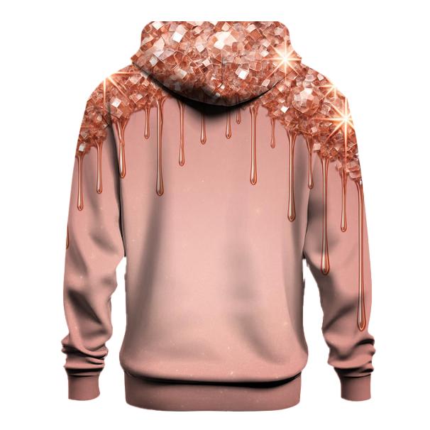 Rose Gold Disco Canopy printed hoodies