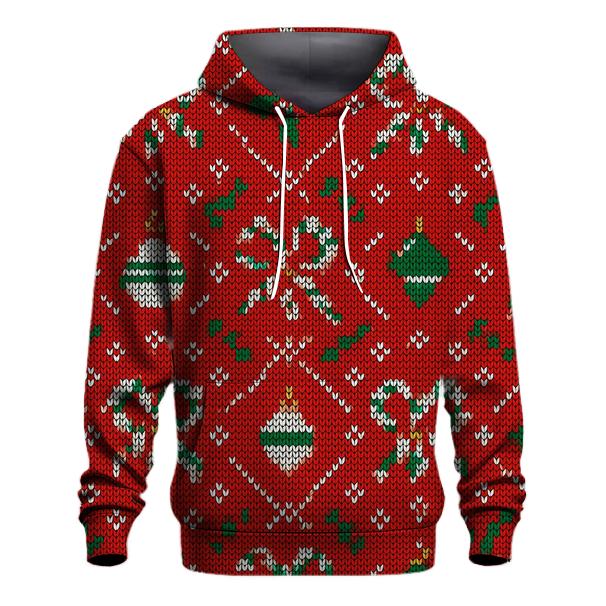 Candy Cane Ornament Pinwheel Tapestry Design zip-up hoodies
