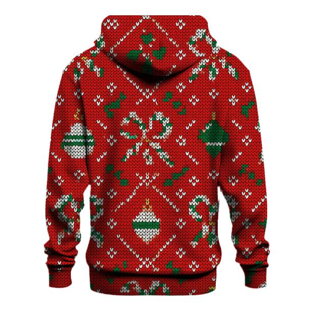 Candy Cane Ornament Pinwheel Tapestry Design zip-up hoodies