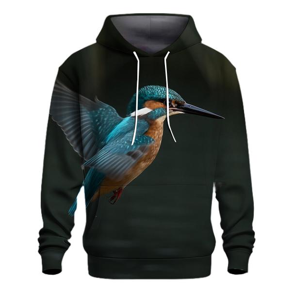 Cobalt Wingbeat — Common Kingfisher zip-up hoodies