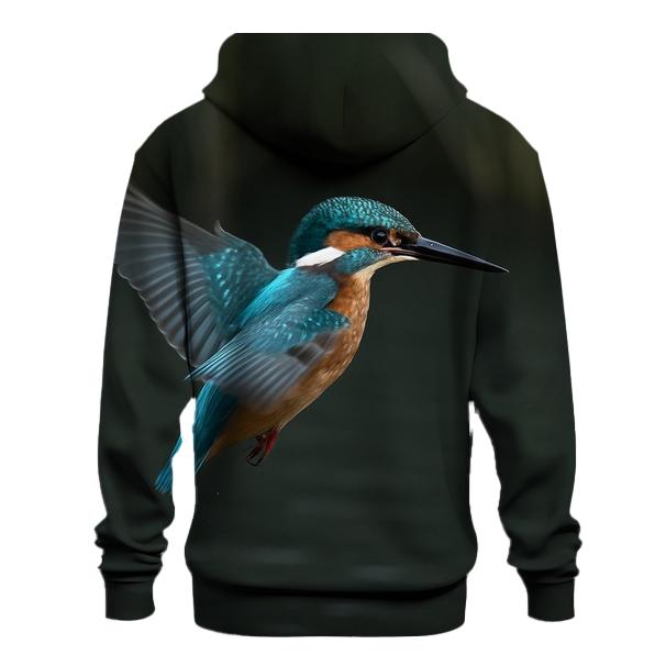 Cobalt Wingbeat — Common Kingfisher zip-up hoodies