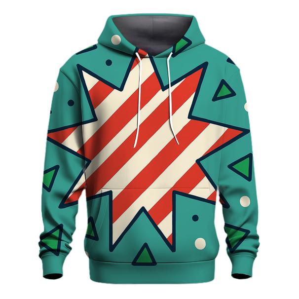 Candy Cane Stripe Starburst heavyweight hoodies