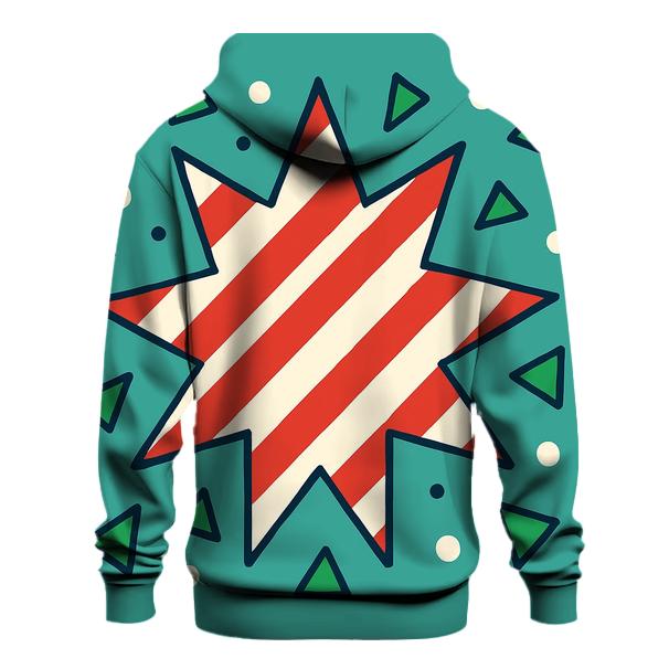 Candy Cane Stripe Starburst heavyweight hoodies