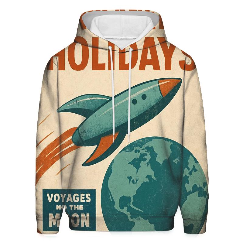 Vintage Space Age Travel Agency Poster hoodie trends