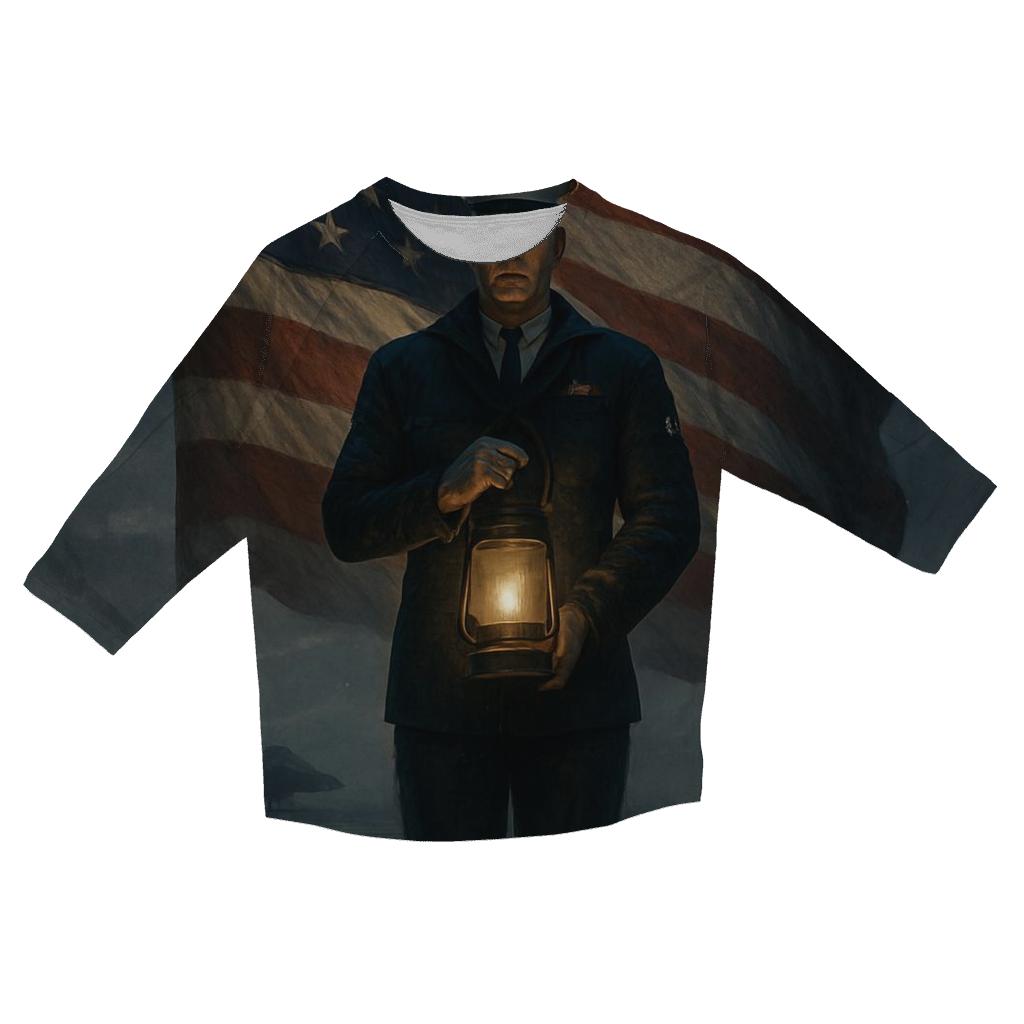 Liberty Lantern Over The Silent Deck fashion 3/4 sleeve shirts