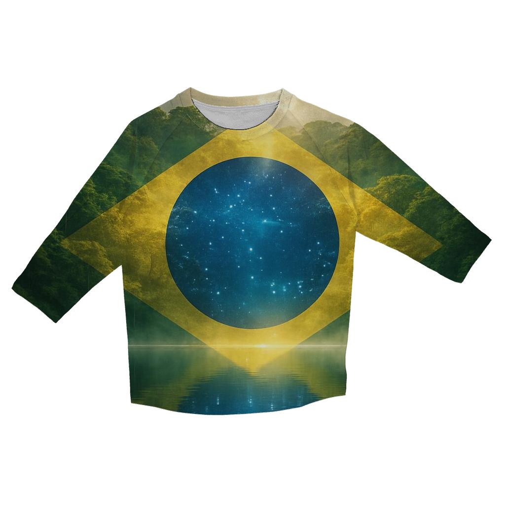 Brazil Aurora Reflection fashion 3/4 sleeve shirts