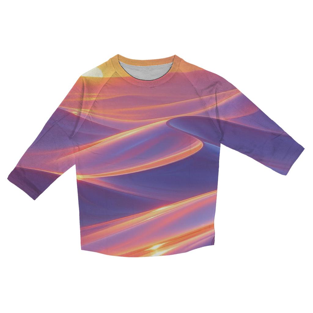 Glass Dune Afterglow printed three quarter sleeve shirts