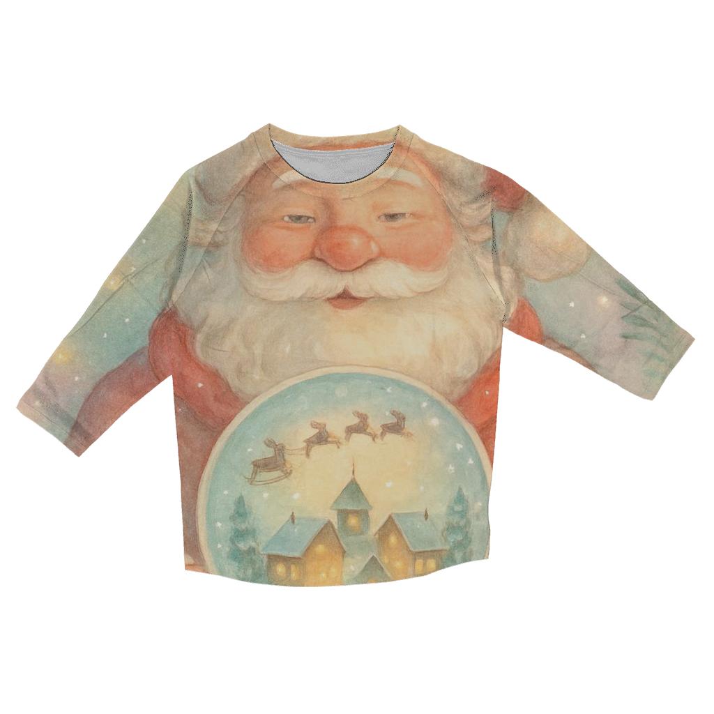 Snowglobe Storybook Santa designer 3/4 sleeve blouses