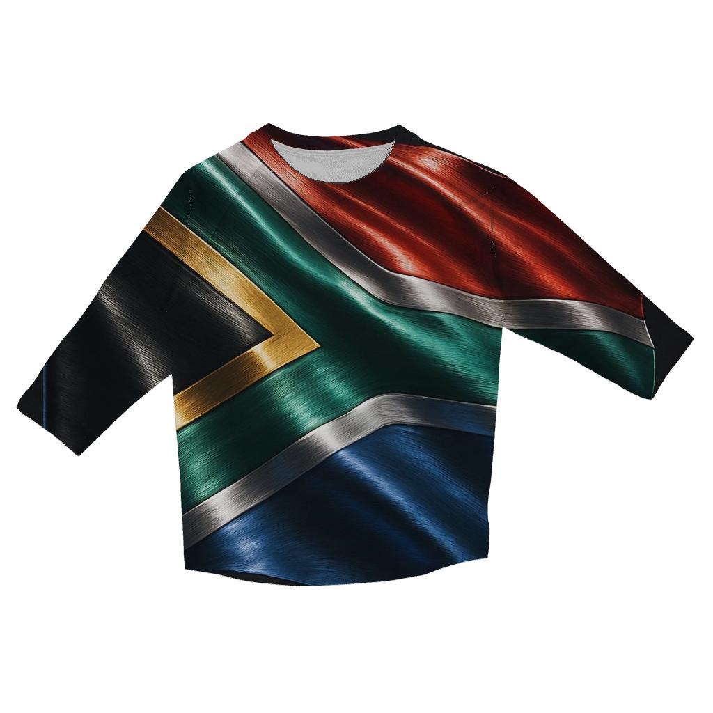 South Africa Metallic Crest Wave cotton quarter sleeve shirts