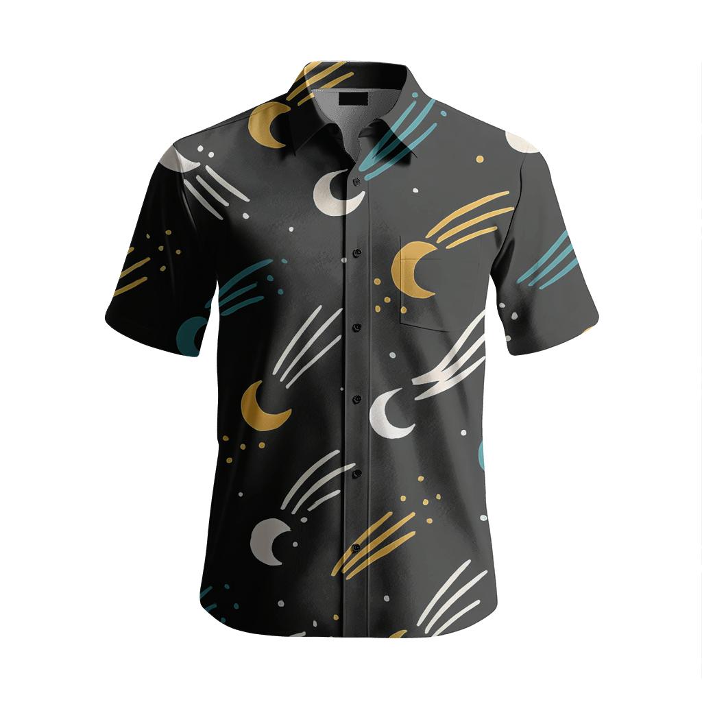Orbiting Comet Scatter Motif premium embroidered apparel