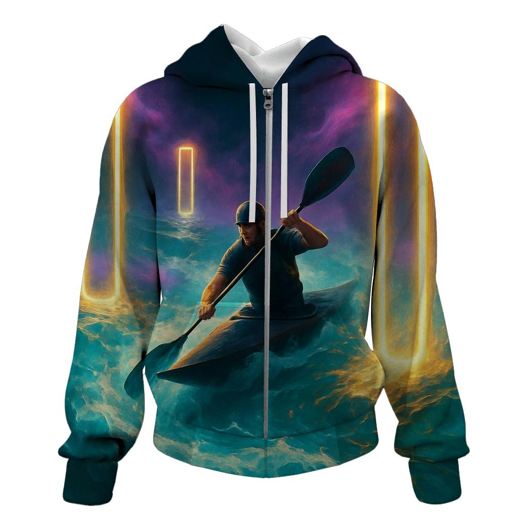 Canoe Slalom Nebula Gate Rapids premium hoodies