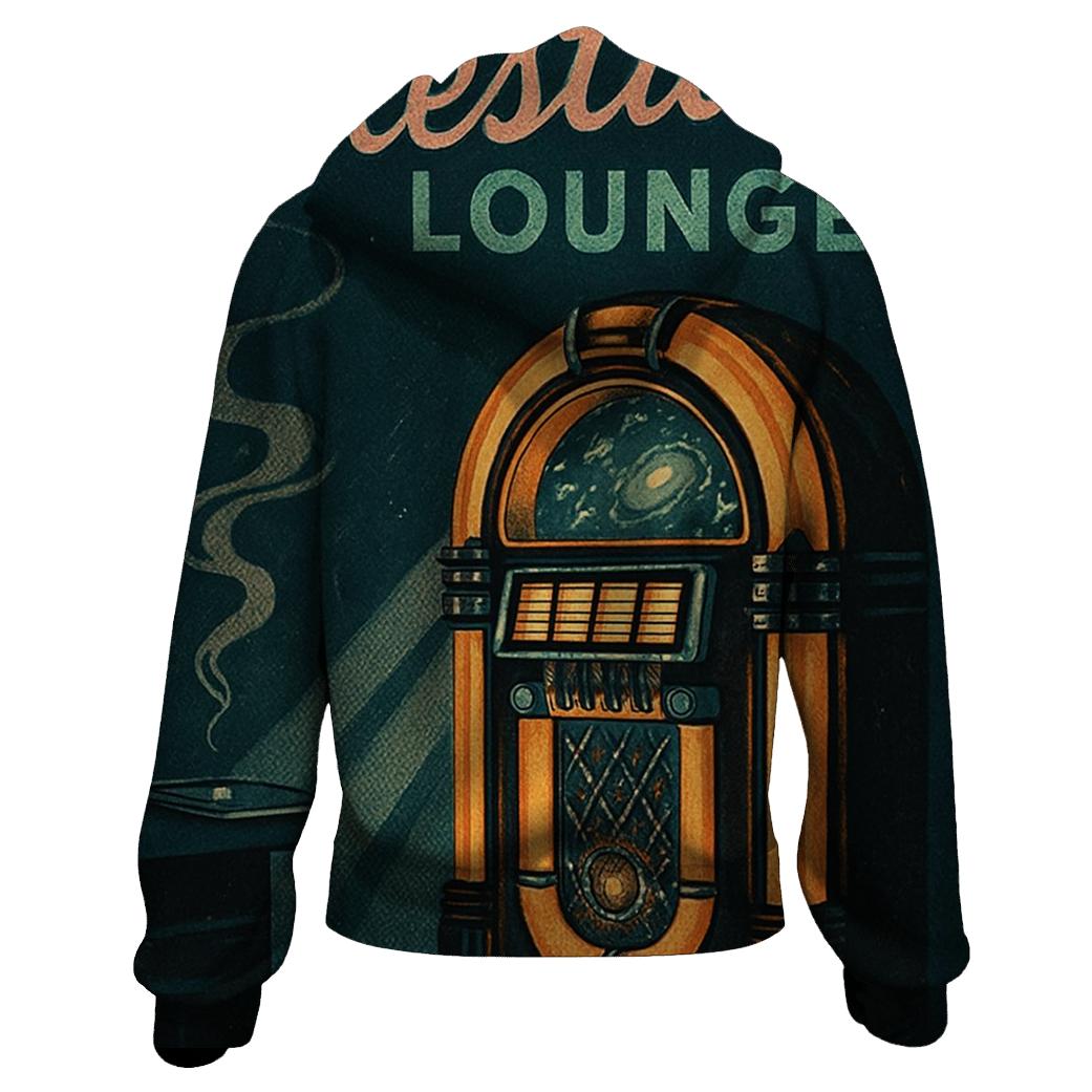 Celestial Jukebox Lounge Poster printed hoodies