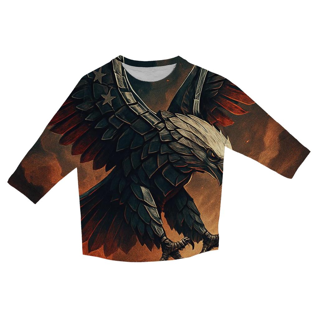 Eagle Of Chrome And Smoke Above The Battle Horizon fashion 3/4 sleeve shirts