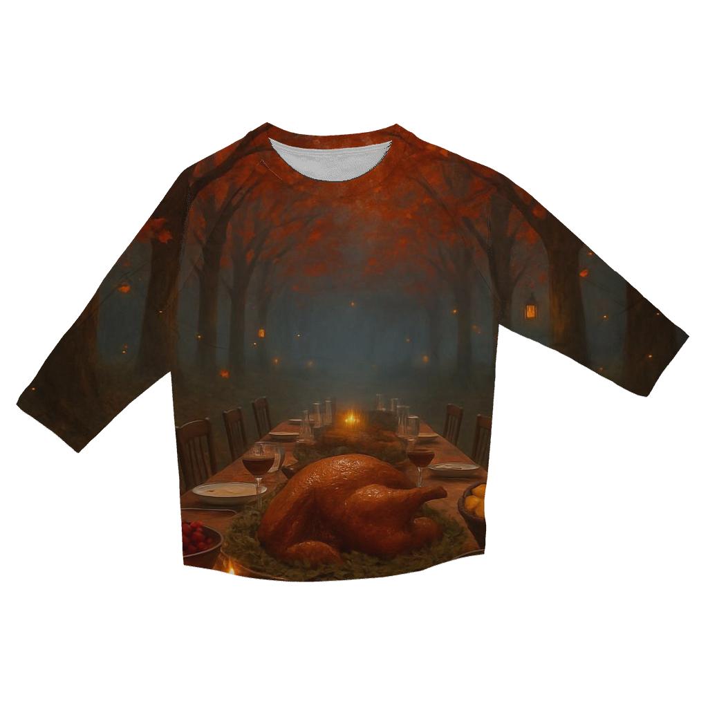 Starlit Table Under Autumn Canopy personalized 3/4 sleeve tees