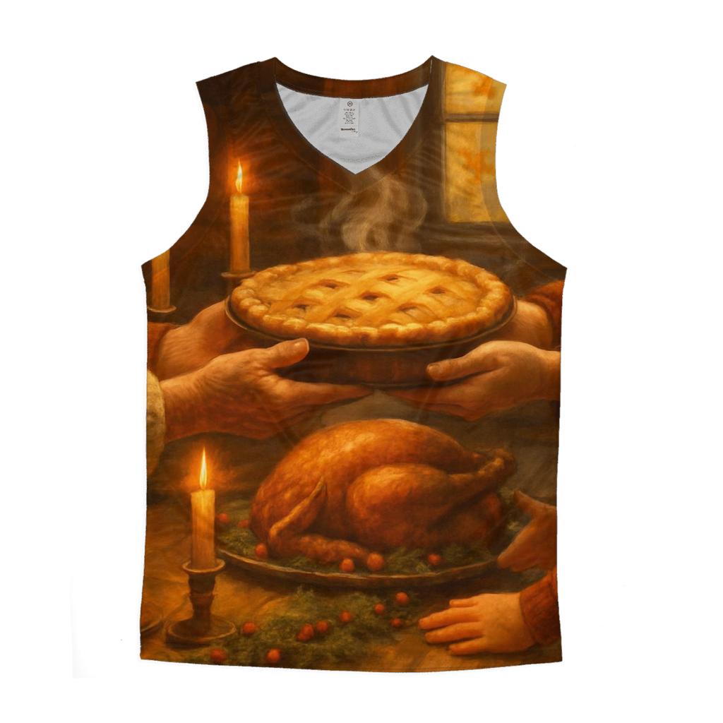 Candlelit Gratitude Cabin Feast cotton sleeveless tops