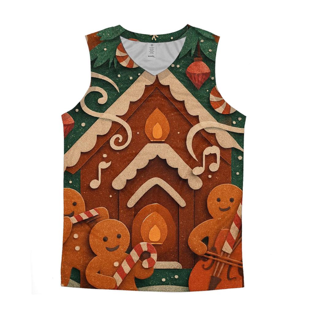 Gingerbread Cabin Blizzard Orchestra trendy fitted tank tops