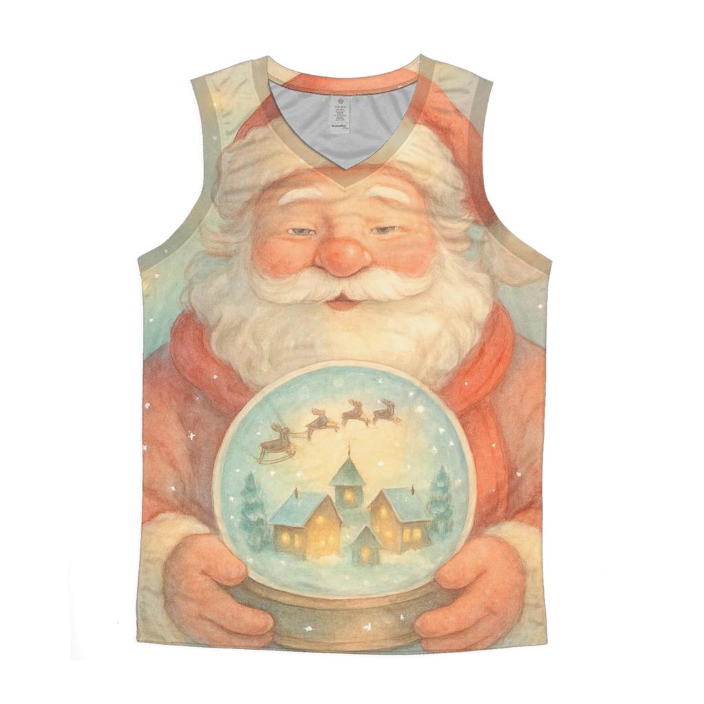 Snowglobe Storybook Santa sports performance tank tops