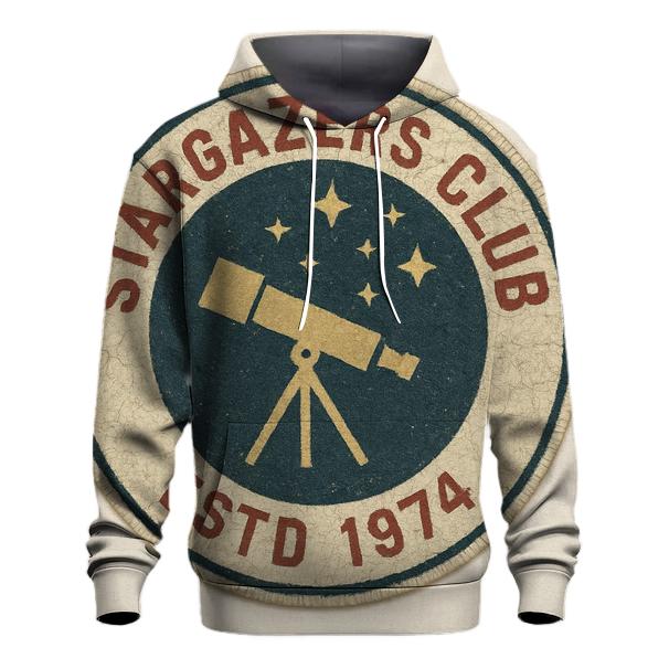 Stargazers Vintage Club Emblem printed hoodies